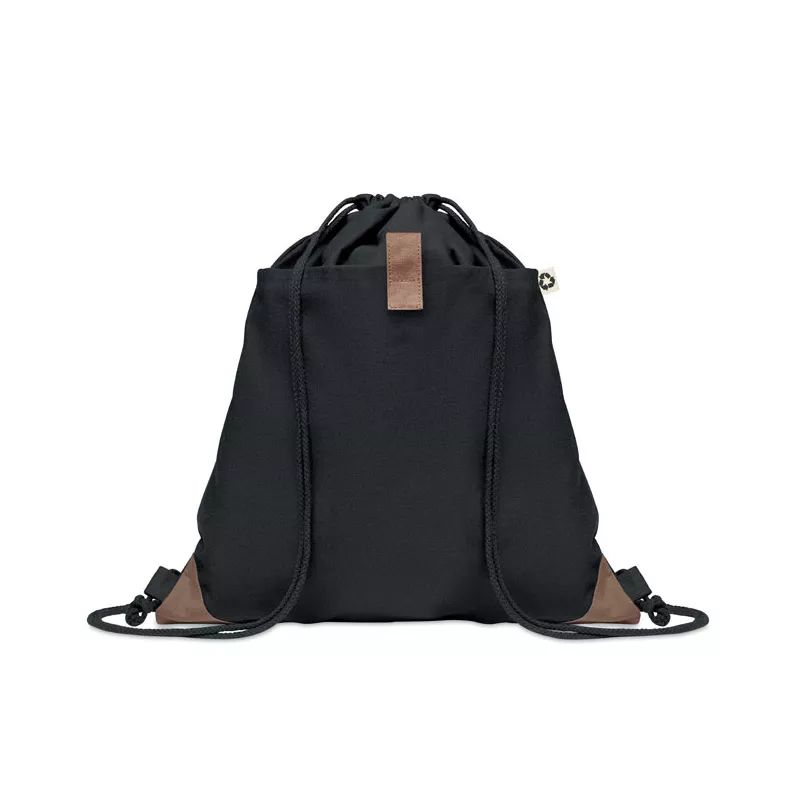Worek z bawełny z recyklingu 220 g/m² PANDA BAG - Czarny (MO6550-03)