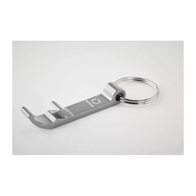 Brelok z aluminium z recyklingu OVIKEY - Srebrny (MO6923-14)