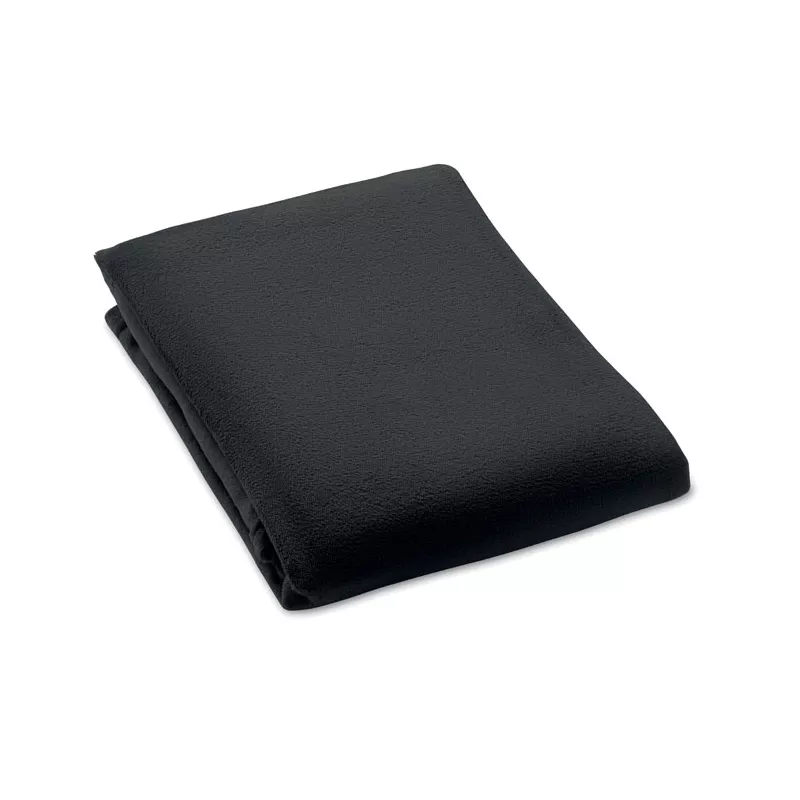 Koc podróżny i poduszka 2 w 1 220 g/m² COZY - Czarny (MO2568-03)