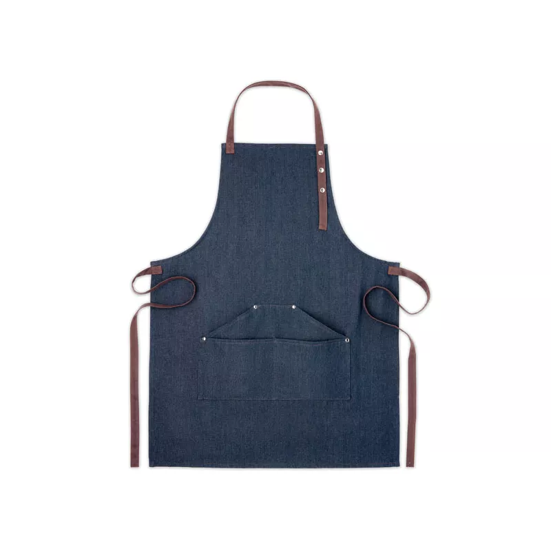 Fartuch kuchenny dżinsowy 240 g/m² DENIPUR - Niebieski (MO6264-04)