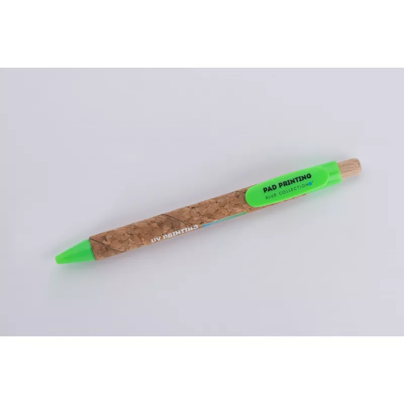 Długopis z naturalnego korka KORTE - zielony jasny (19632-13)