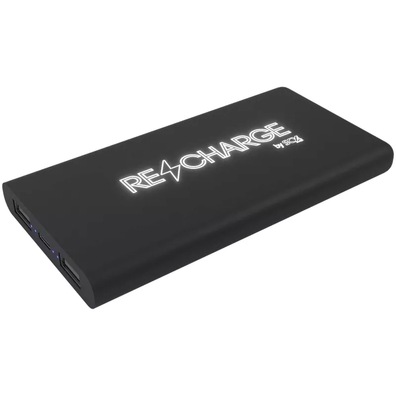 SCX.design P40 podświetlany bezprzewodowy powerbank 10 000 mAh - Czarny (2PX06090)