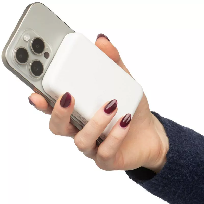 Bezprzewodowy Power Bank 5000 mAh - biały (VB101-02)