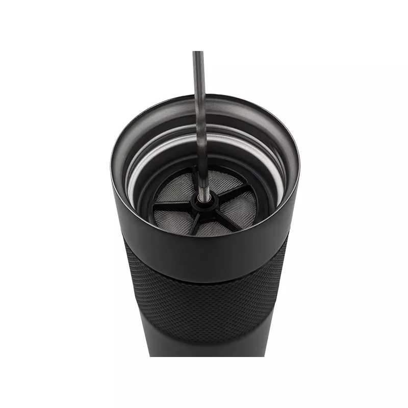 Kubek termiczny z french press Aspet 450 ml - czarny (R08191.02)