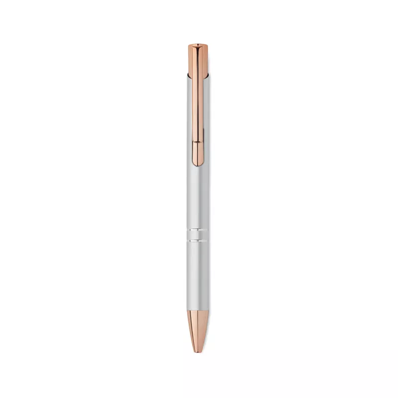 Długopis z aluminium z recyklingu BERN ROSE - Srebrny (MO2371-14)