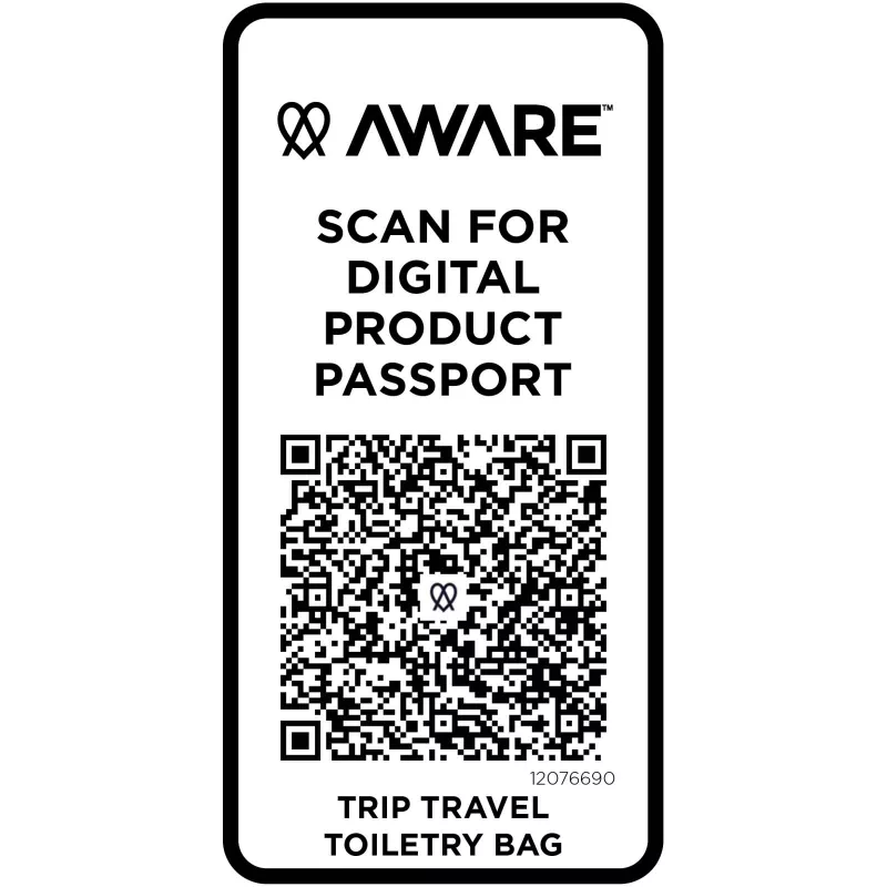 Trip Aware™, kosmetyczka podróżna wykonana z materiałów z recyklingu, 6 l - Czarny (12076690)