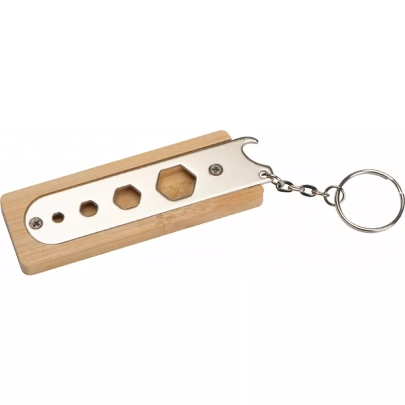 Brelok bambusowy wielofunkcyjny HIROSHIMA - beżowy (429813)