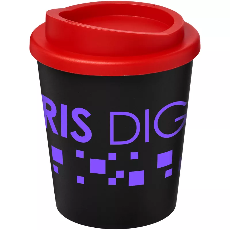 Kubek termiczny z plastiku 250 ml dowolny mix kolorów - Czarny-Czerwony (21009203)