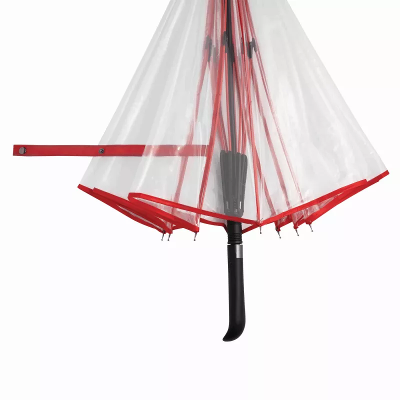 Automatyczny parasol - czerwony, transparentny (56-0103403)