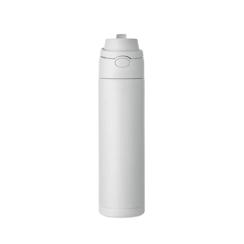 Butelka stalowa ze słomką 650 ml TOIEN ONE - Bialy (MO2989-06)