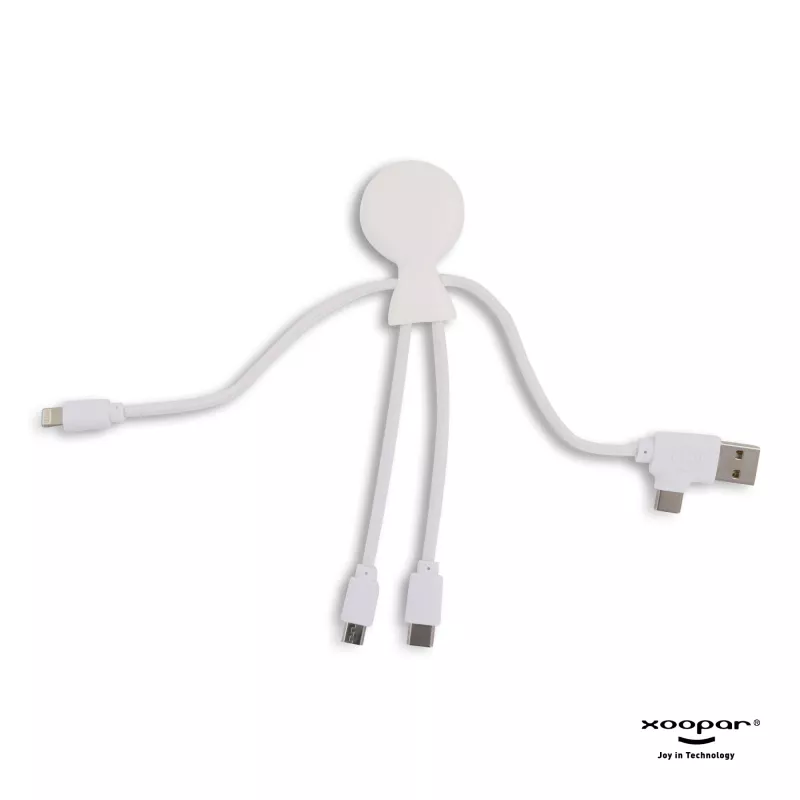 2099 | Xoopar Mr. Bio Smart Charging cable with NFC - biały (LT41008-N0001)
