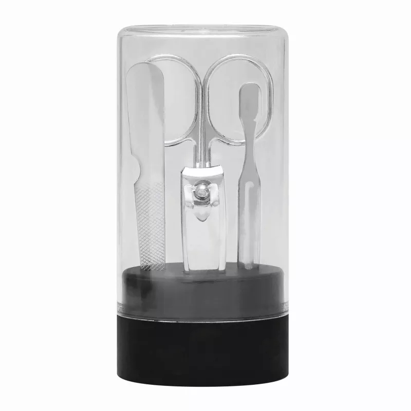 Zestaw do manicure - czarny, transparentny (56-0499012)