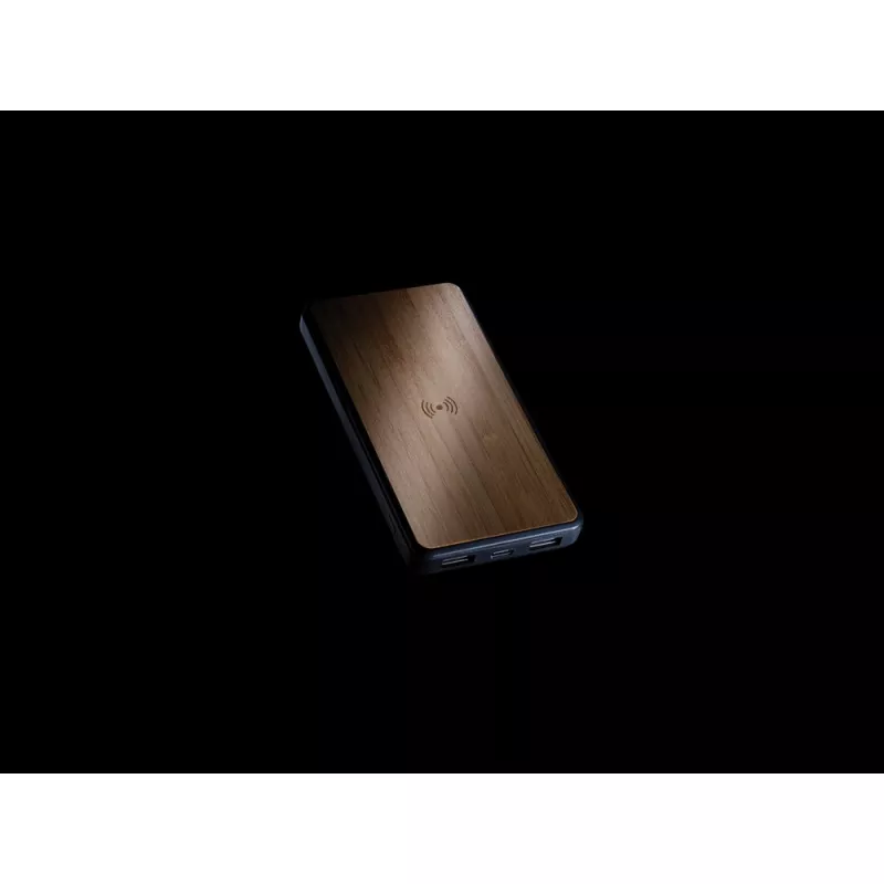 Bezprzewodowy power bank 8000 mAh, ładowarka bezprzewodowa 5W, RABS - brązowy (P322.389)