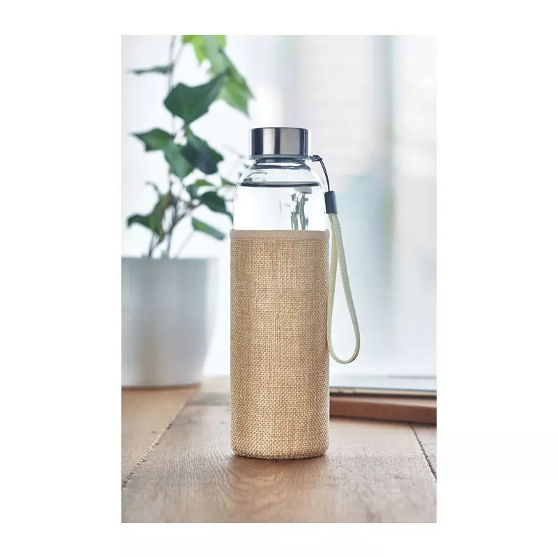 Butelka szklana 500 ml w etui z neoprenu UTAH TOUCH - Bezowy (MO6168-13)