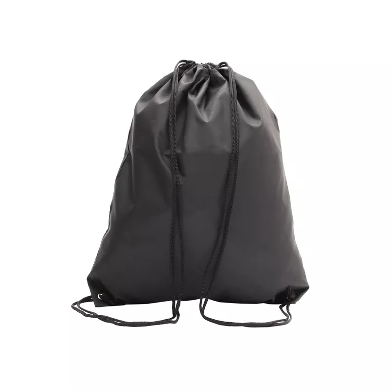 Plecak promocyjny na sznurkach poliestrowy, 33.5 x 42 cm - czarny (R08695.02)