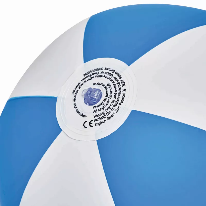 Nadmuchiwana piłka plażowa - biały, niebieski (56-0602076)