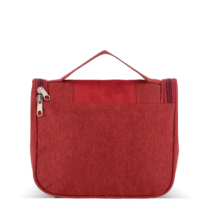 Torba podróżna na kosmetyki rPET 300D Kora - ciemnoczerwony (LT95396-N0020)