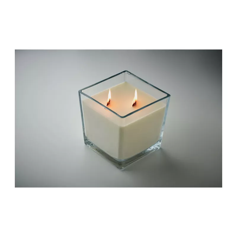 Świeca zapachowa wanilia z dwoma knotami 1300 g RIUADA - Przezroczysty (MO2712-22)