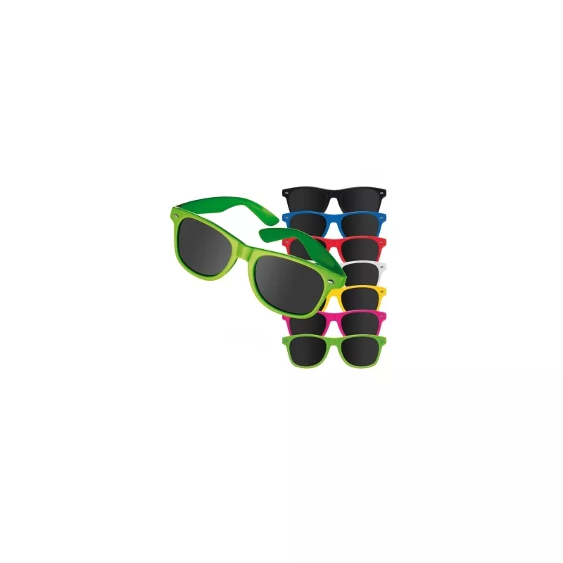 Zielone okulary przeciwsłoneczne reklamowe z nadrukiem