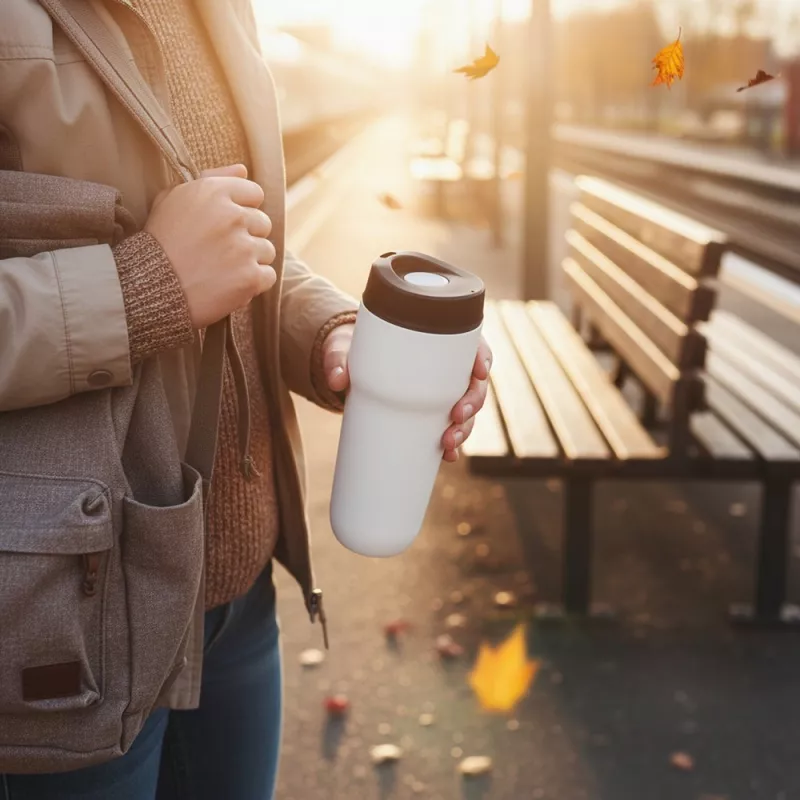 Kubek termiczny 400 ml Air Gifts | Niram - czarny (VA095-03)