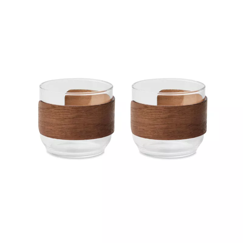 Zestaw 2 szklanek borokrzemowych 120 ml BOGOTA SET - Drewna (MO3197-40)
