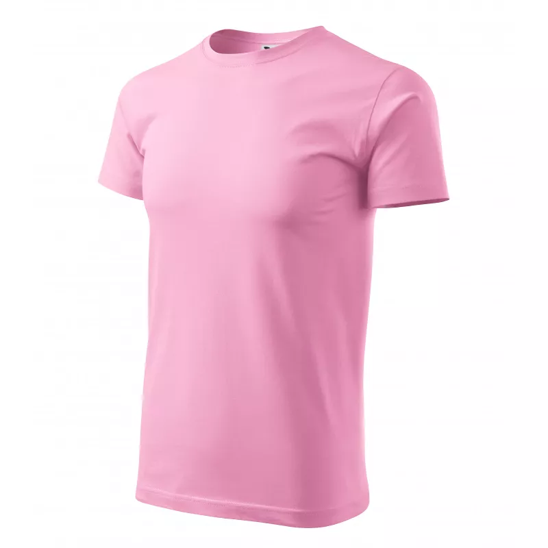 Koszulka bawełniana 160 g/m²  MALFINI BASIC 129 - Różowy (ADLER129-RóżOWY)