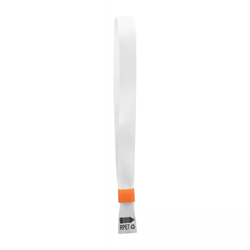 Personalizowana festiwalowa bransoletka z poliestru RPET z kolorowym plastikowym zamkiem zabezpieczającym SuboWrist - pomarańcz (AP716732-03)