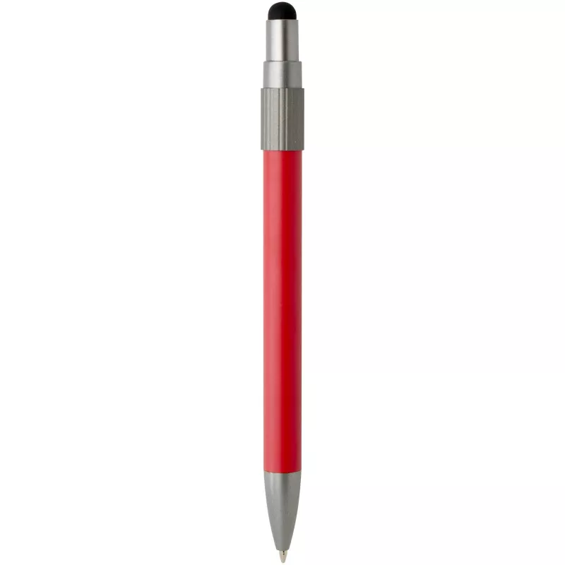 Rill długopis z certyfikatem RCS z recyklingu z rysikiem i fidget spinnerem (czarny tusz) - Czerwony (10644721)