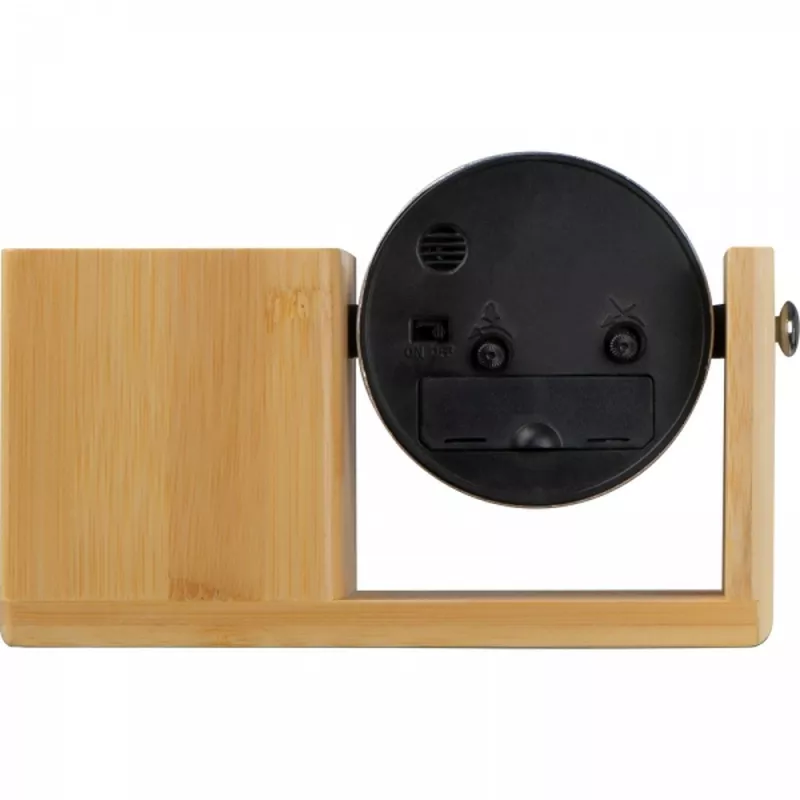 Stojak biurkowy z zegarem VERNON - beżowy (2315413)