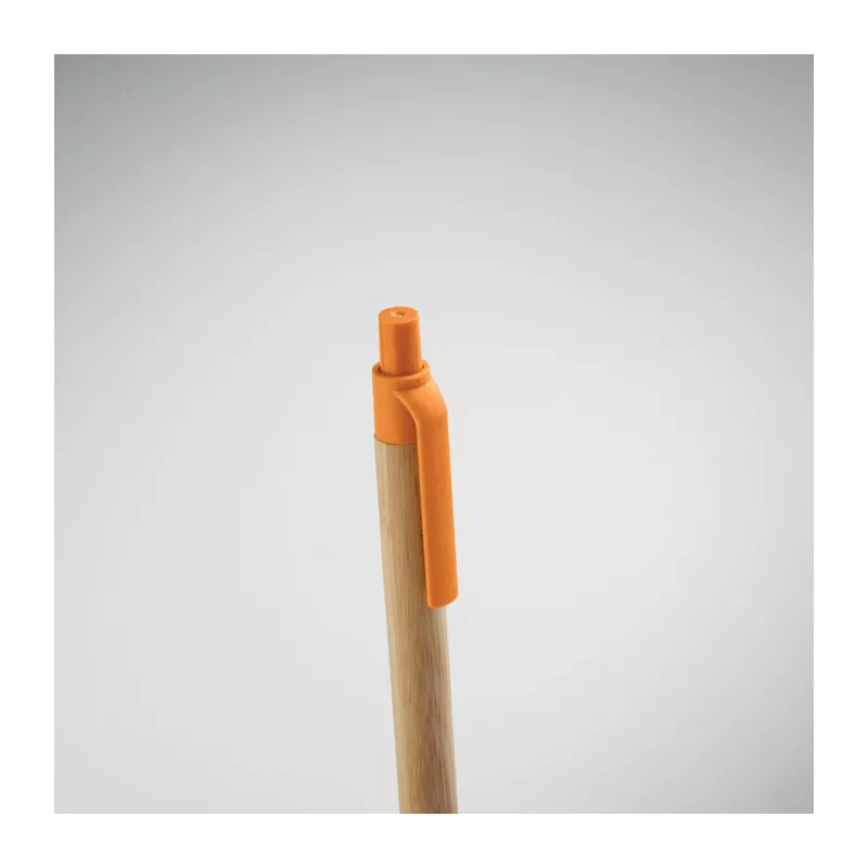 Długopis bambusowy z końcówkami ze słomy ITEA COLOUR - Pomaranczowy (MO2635-10)