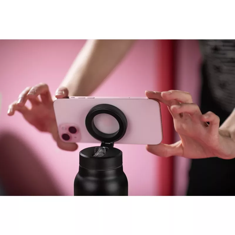 Butelka termiczna z uchwytem magnetycznym MAGHOLD 700 ml - czarny (16253-02)