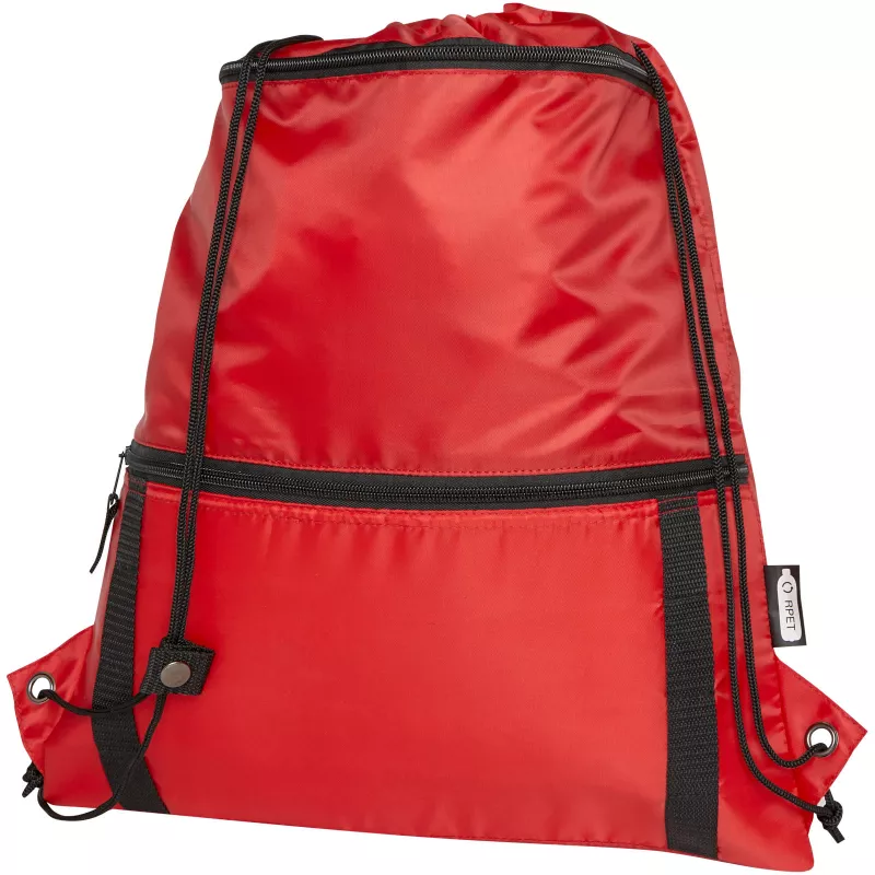 Adventure termoizolowana torba ściągana sznurkiem o pojemności 9 l z materiału z recyklingu z certyfikatem GRS - Czerwony (12064721)