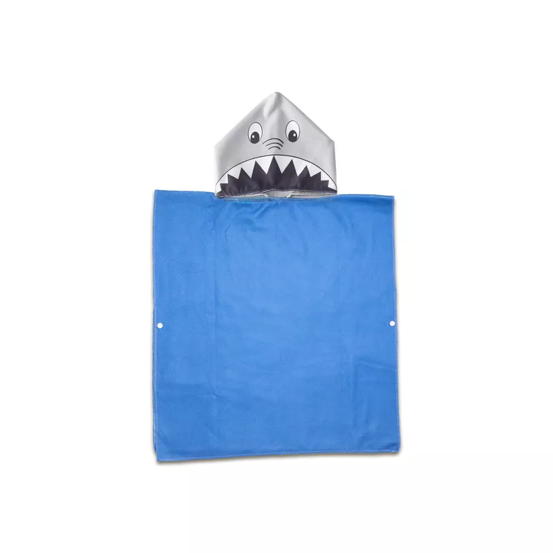 Ponczo-ręcznik z kapturem Sharky - niebieski (R07977.04)