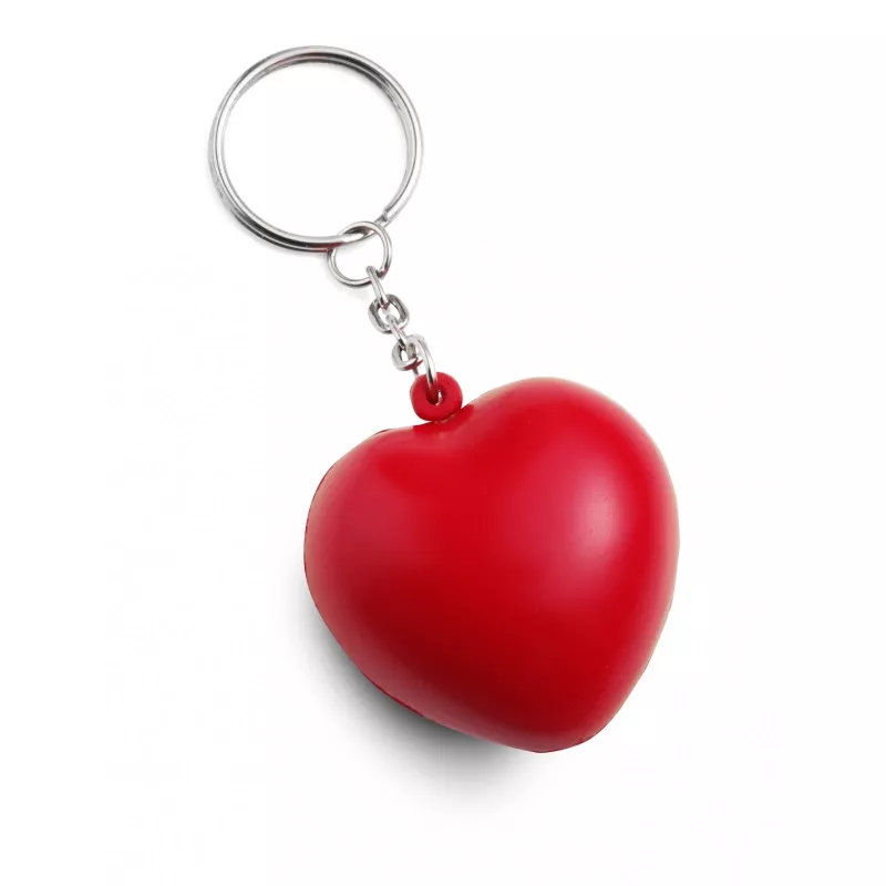 Brelok do kluczy, antystres "serce" - czerwony (V4018-05)