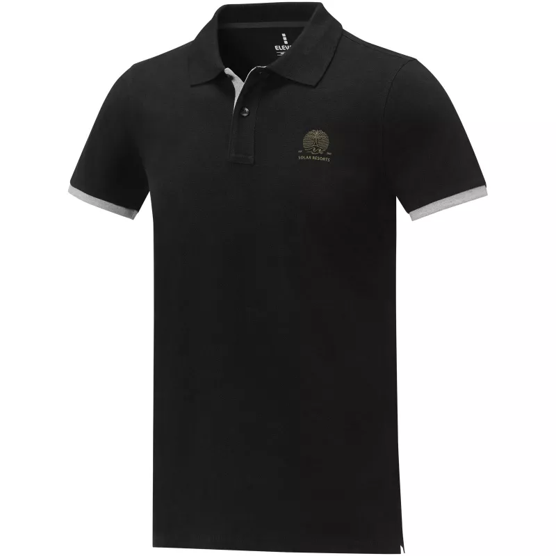 Męska koszulka polo duotone Morgan z krótkim rękawem - Czarny (38110-BLACK)