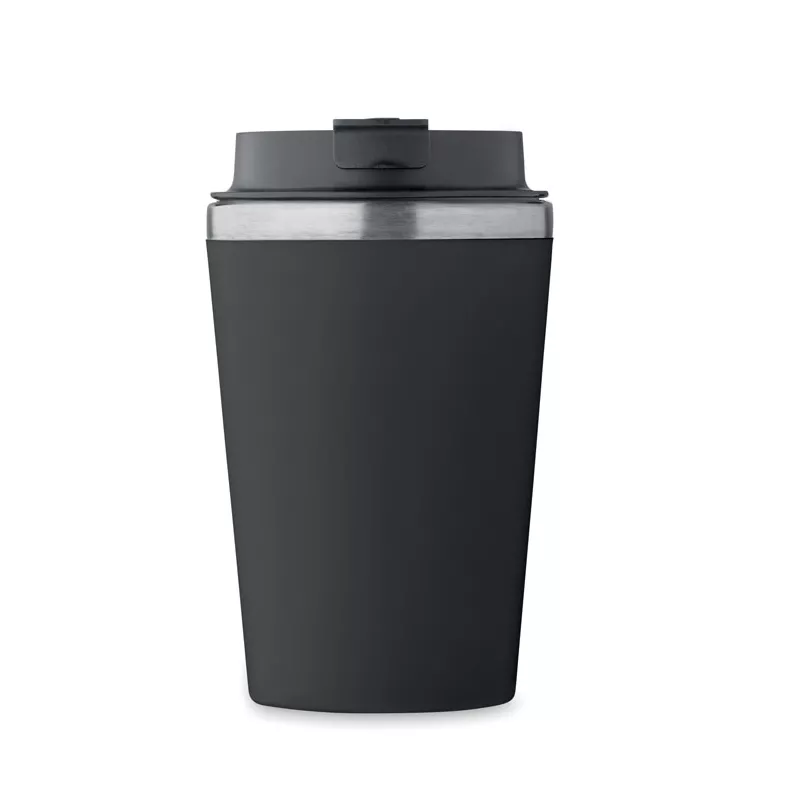 Kubek dwuścienny z powłoką ceramiczną 350 ml BLERM - Czarny (MO2572-03)