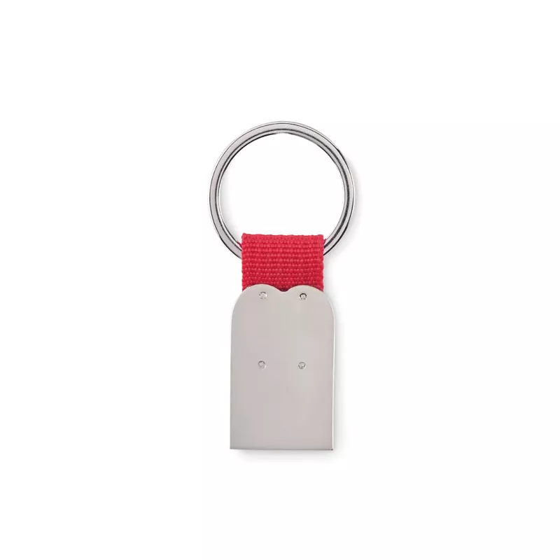 Brelok metalowy w kształcie serca w pudełku BONHEUR - Czerwony (MO7155-05)