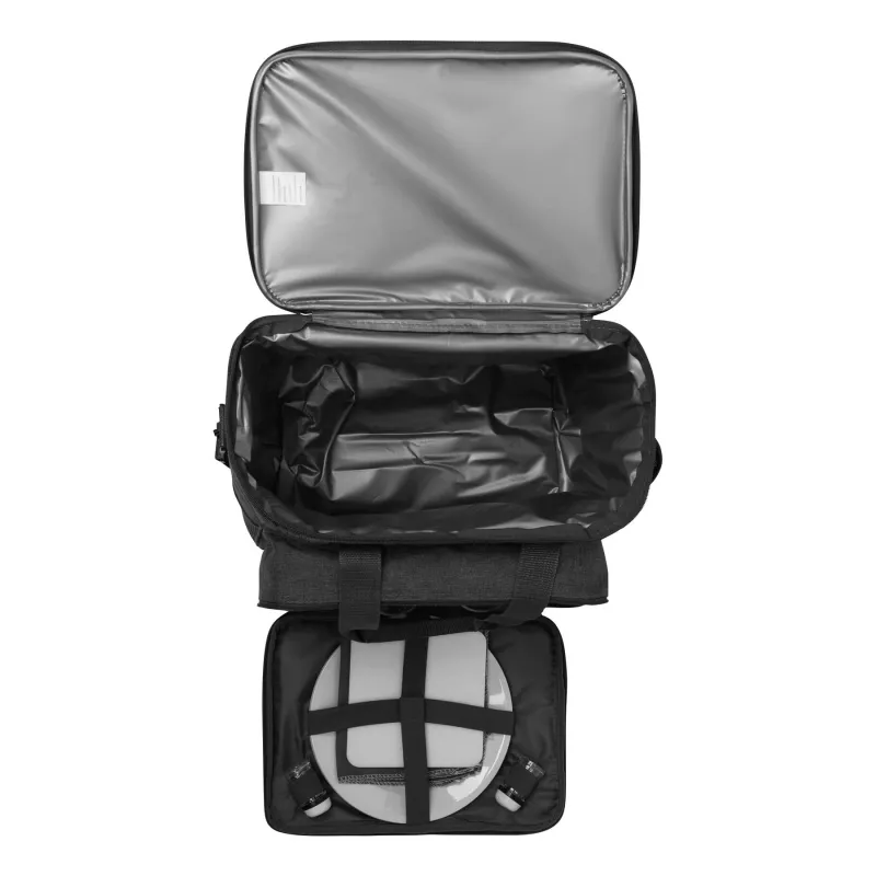 Torba piknikowa dla 4 osób - czarny, szary (56-0604081)