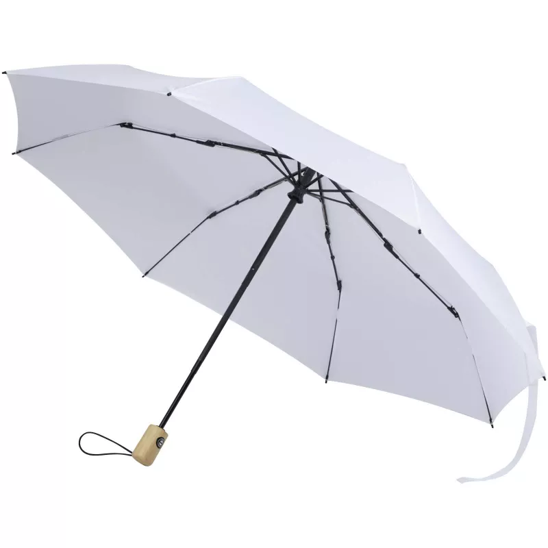 Renee – składany parasol 23 cale wyposażony w funkcję automatycznego otwierania i zamykania - Biały (13015901)
