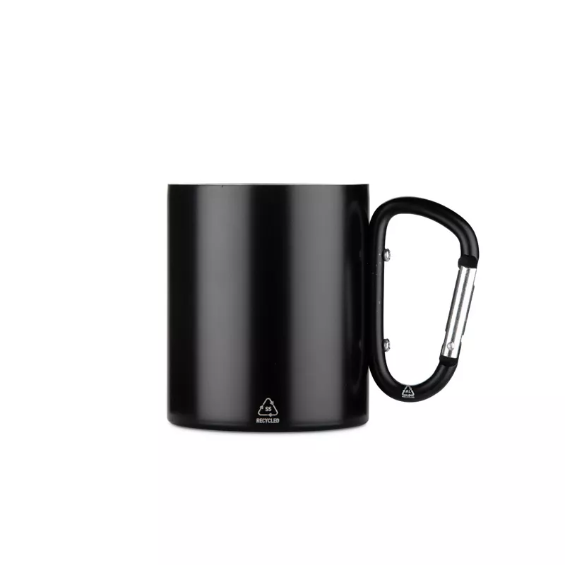 Kubek z recyklingowanej stali nierdzewnej VIVO 250 ml - czarny (16405-02)