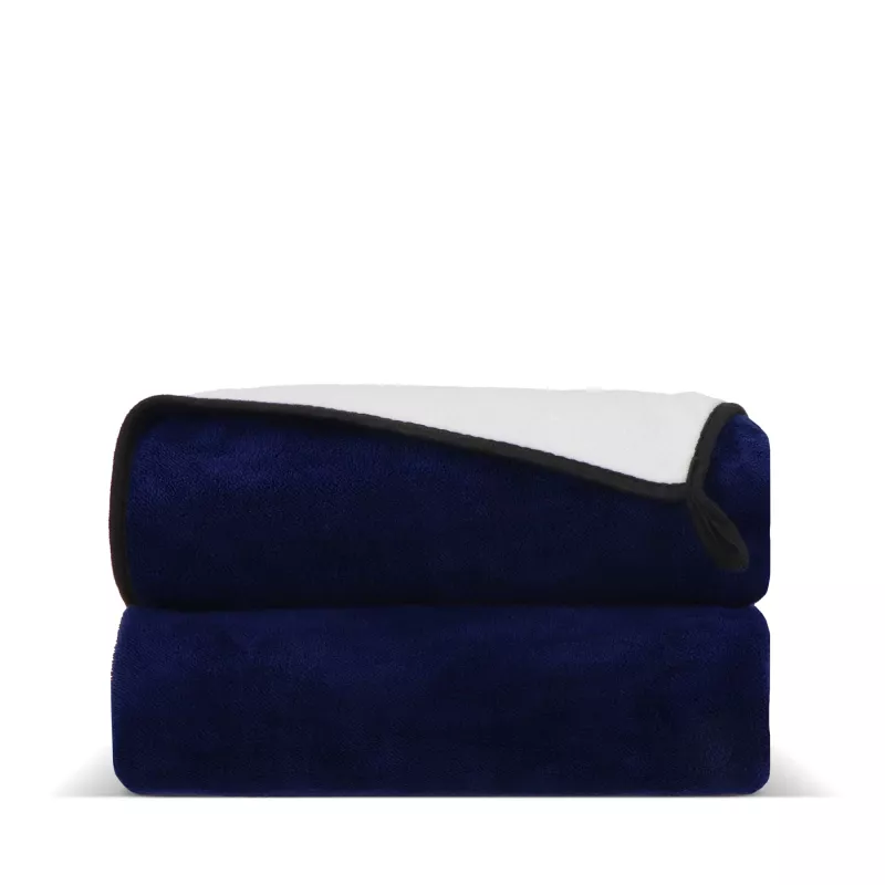 Dwuwarstwowy koc coral fleece 120 × 150 cm (500 g/m²) sublimacja - ciemnoniebieski (LT97216-N0010)