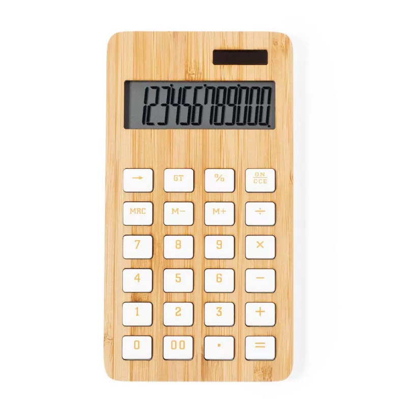 Bambusowy kalkulator - jasnobrązowy (V8336-18)