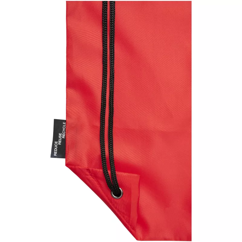 Plecak Oriole ze sznurkiem ściągającym z recyklowanego plastiku PET, 33 x 44 cm - Czerwony (12046103)