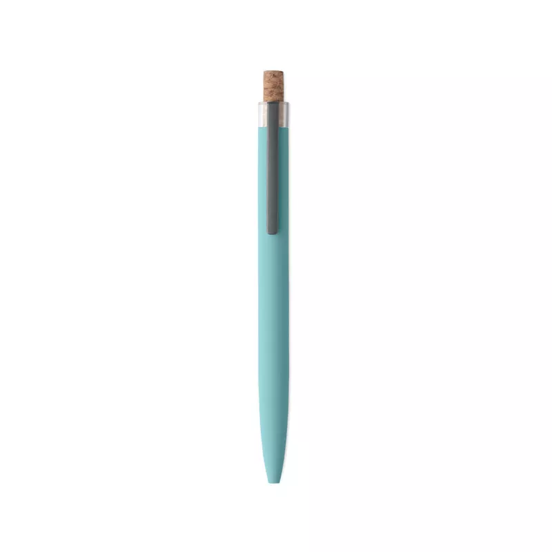 Długopis z korkowym przyciskiem BERGAMO + - Baby Blue (MO2652-66)