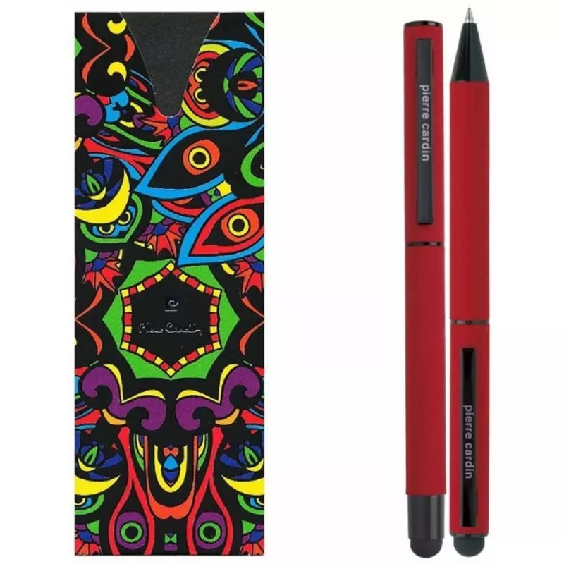 Zestaw piśmienny długopis i pióro kulkowe touch pen soft touch CELEBRATION Pierre Cardin - czerwony (B0401003IP305)