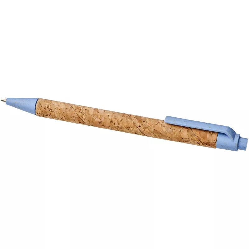 Długopis Midar z korka i słomy pszennej - Jasnoniebieski-Piasek pustyni (10738501)
