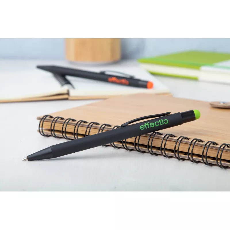 Długopis metalowy z kolorowym grawerem Pearly - zielony (AP845170-07)