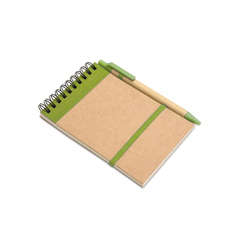 Notes A6 z długopisem 70 kartek gładkie SONORA - Limonka (IT3789-48)