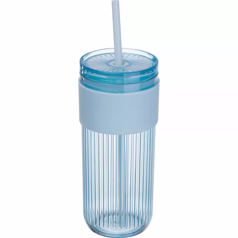 Kubek akrylowy ze słomką 660 ml SOLEDAD - real/light green (8552924)