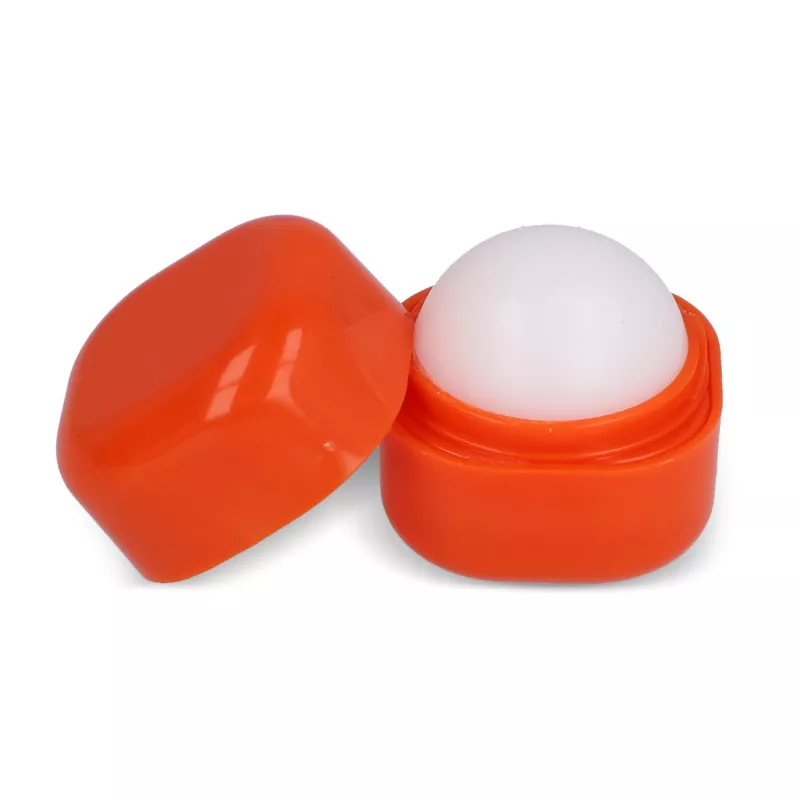 Sześcienny balsam do ust z recyklingu ABS - pomarańczowy (LT90484-N0026)